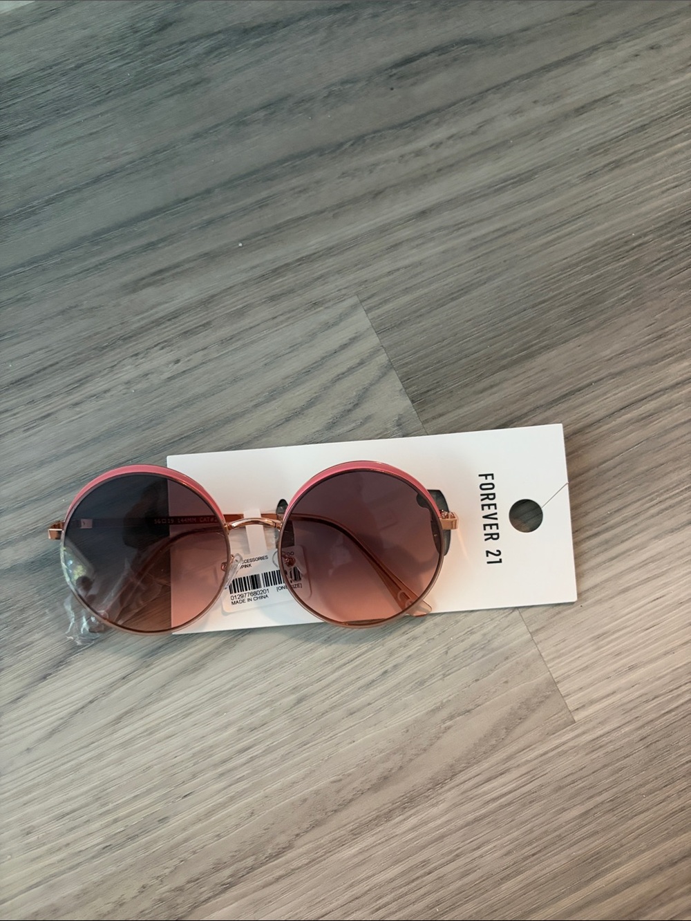 Forever 21 Rose Pink Round Sunglasses